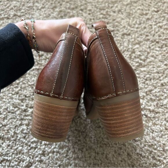 Dansko Harlene Brown Leather Booties Size 37 US 6-6.5 - Picture 4 of 11